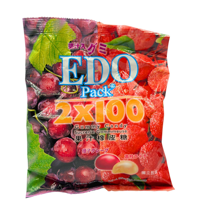 EDO LYCHEE & GRAPE GUMMY 120G
