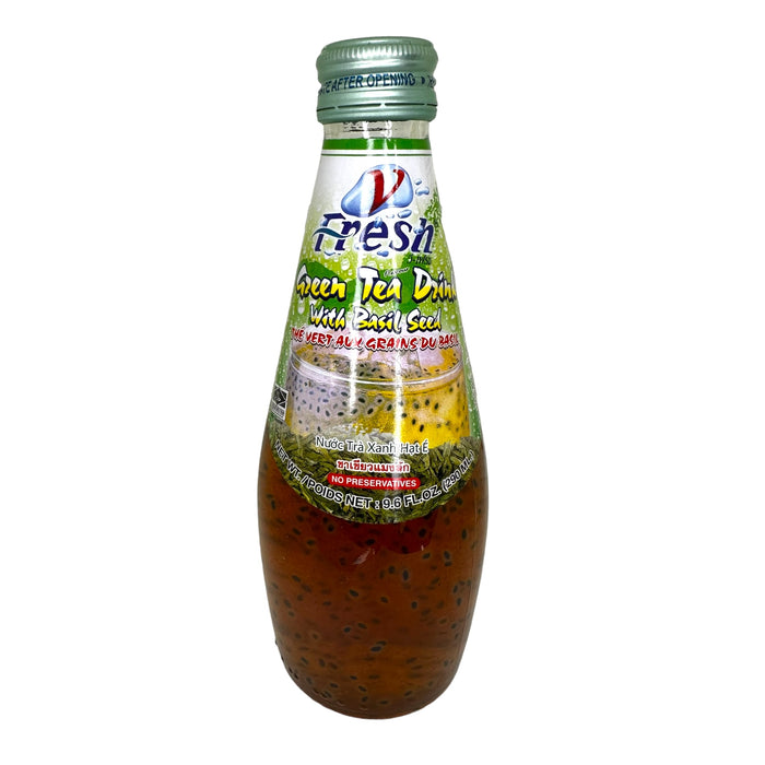 V FRESH HALAL GREEN TEA BASIL SEED DRINK - 290ML