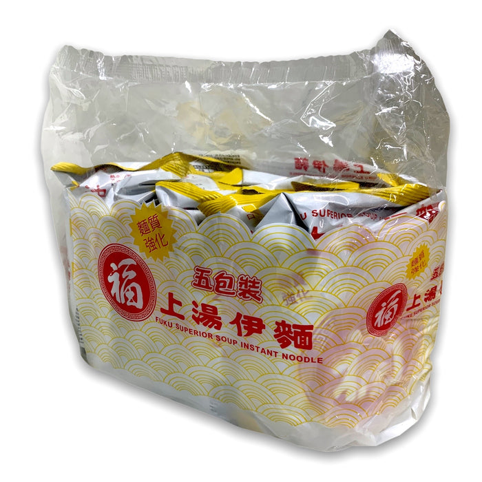 FUKU SUPERIOR SOUP INSTANT NODLE EMEI, PACK OF 5 福字上湯伊麵