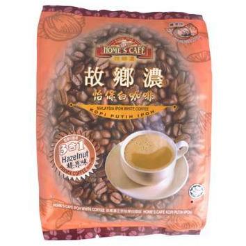 HOME'S CAFE 3合1榛子白咖啡15X40G故乡浓怡保榛子白咖啡3合1