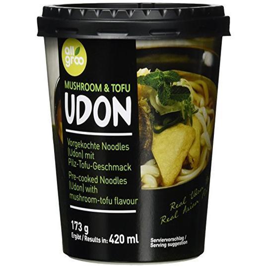ALLGROO MUSHROOM & TOFU UDON NOODLES 420ML