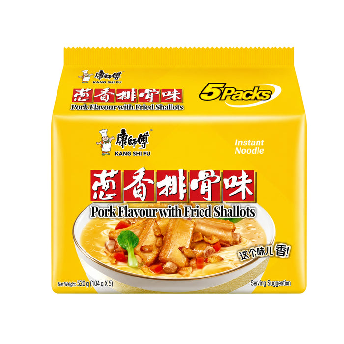 MASTER KONG PORK WITH FRIED SHALLOTS NOODLE 104G, PACK OF 5