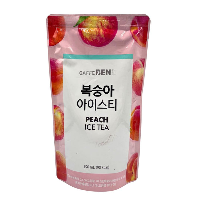 CAFFEBENE PEACH FLAVOURED ICED TEA DRINK 190ML