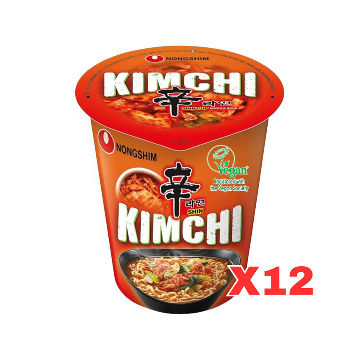 NONGSHIM SHIN 泡菜拉面杯，12 件装