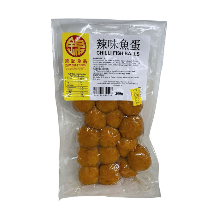 KAM KEE CHILLI FISH BALLS 200G 錦記辣味魚蛋