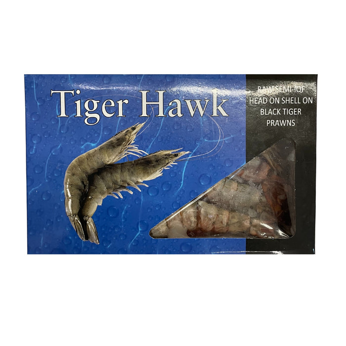 TIGER HAWK 2/4 HEAD ON SHELL ON TIGER PRAWNS 1KG