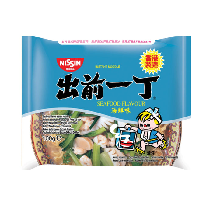 NISSIN SEAFOOD FLAVOUR RAMEN NOODLES HONG KONG 100G 出前一丁海鮮味拉麵  (BBD 20/08/25)