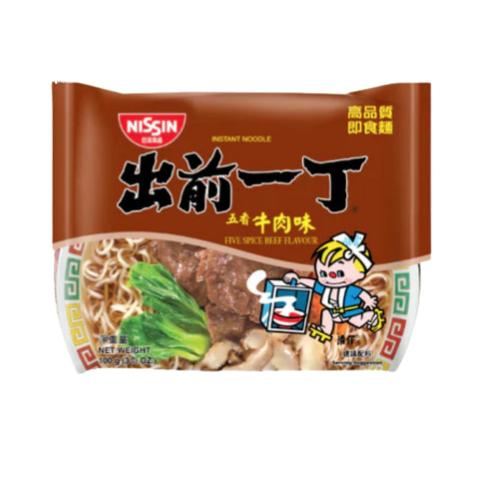 NISSIN FIVE SPICE BEEF HK INSTANT NOODLES 100G 出前一丁五香牛肉味