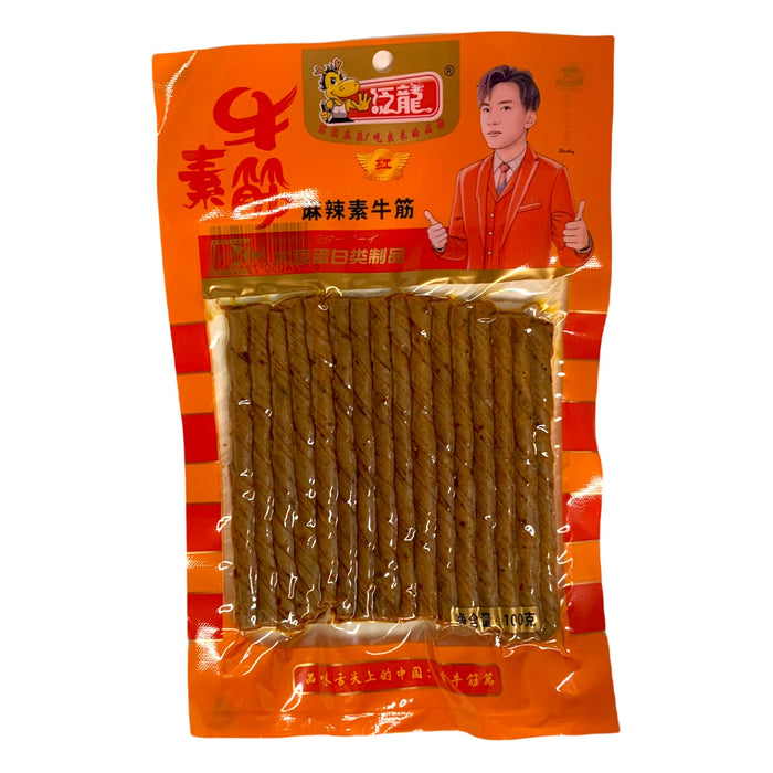 FANLONG SPICY BEEF FLAVOR BEANCURD 100G 泛龍麻辣素牛筋