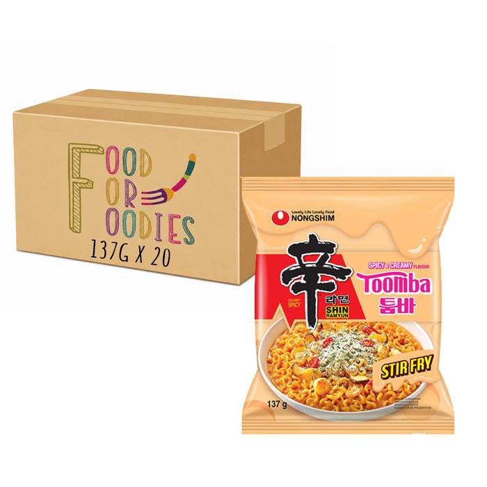 NONGSHIM TOOMBA STIR FRY SHIN RAMYUN 137G, CASE OF 20