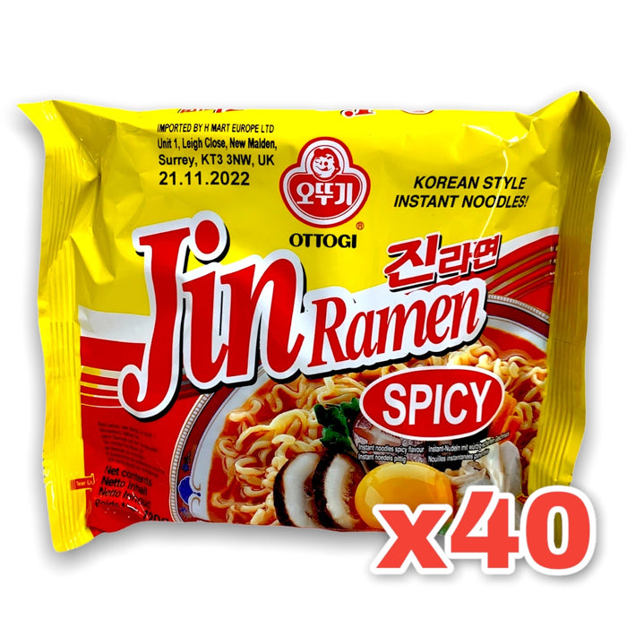 OTTOGI JIN SPICY RAMYUN PACKET, Case of 40