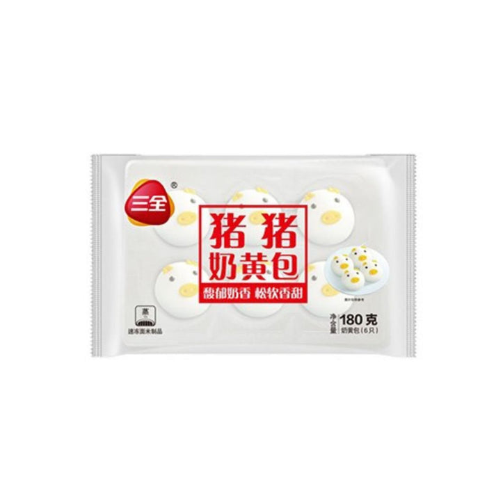SANQUAN PIGGY SHAPED CUSTARD BUN 180G