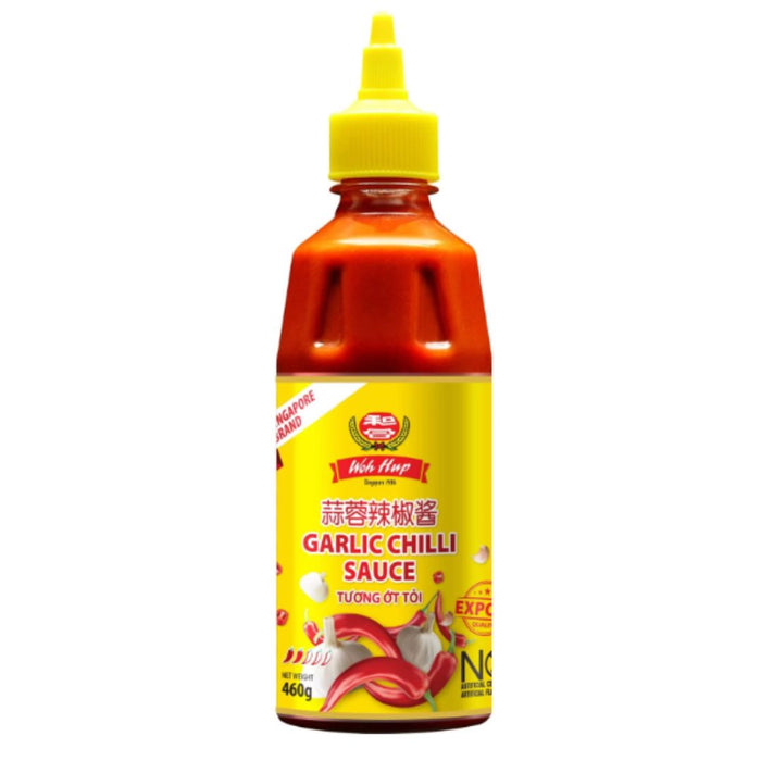 WOH HUP HALAL GARLIC CHILLI SAUCE 460G 和合蒜蓉辣椒醬
