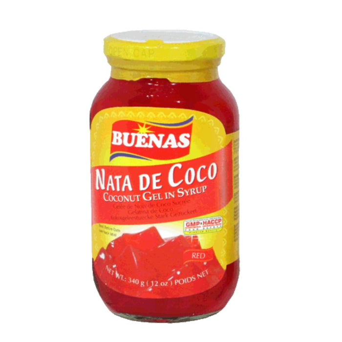 BUENAS 糖漿紅椰子凝膠 340G 糖水椰果（紅色）
