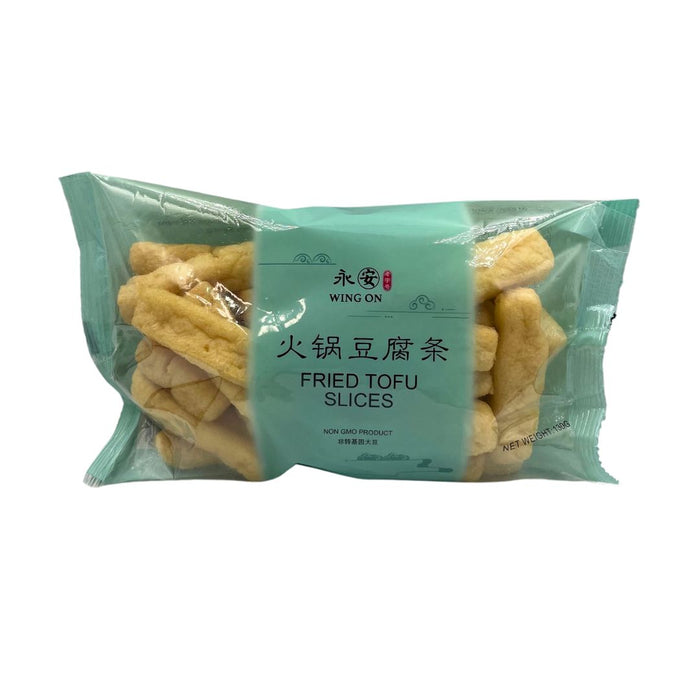WING ON FRIED TOFU SLICES 150G 永安火锅豆腐条