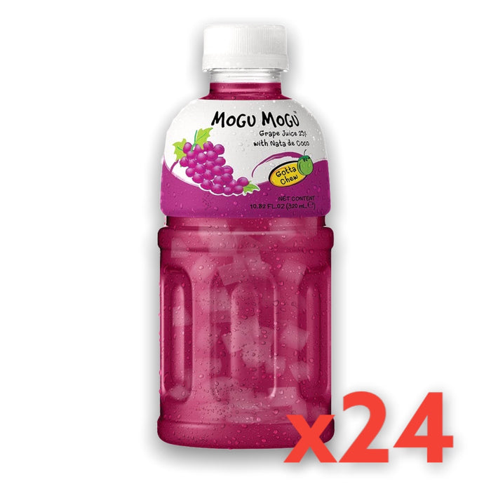 MOGU MOGU GRAPE FLAVOUR NATA DE COCO DRINK, CASE oF 24