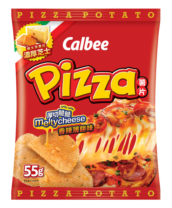 CALBEE POTATO CRISPS SPICY PIZZA FLAVOUR 55G