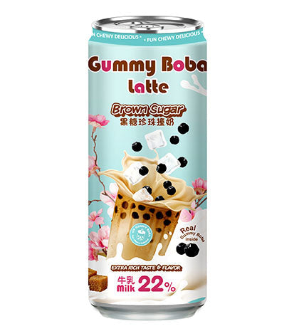 O'S BUBBLE BROWN SUGAR GUMMY BOBA LATTE 470ML