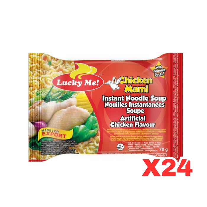 LUCKY ME CHICKEN INSTANT NOODLES 55G, CASE OF 24