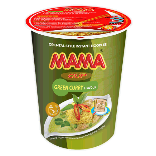 MAMA GREEN CURRY CUP NOODLE 70G