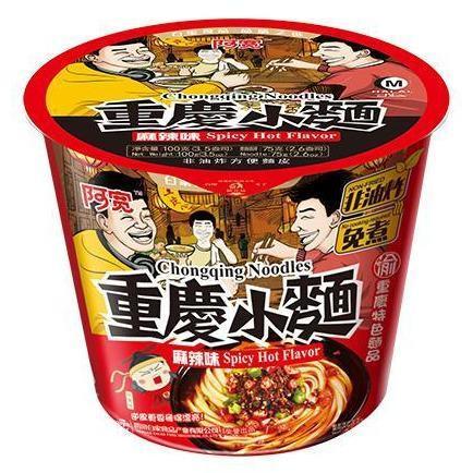 BAIJIA SPICY HOT CHONGQING NODLE BOWL 100G 阿宽碗装重庆小面-麻辣