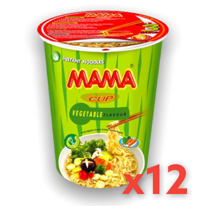 MAMA VEGETABLE CUP NOODLE, CASE OF 12