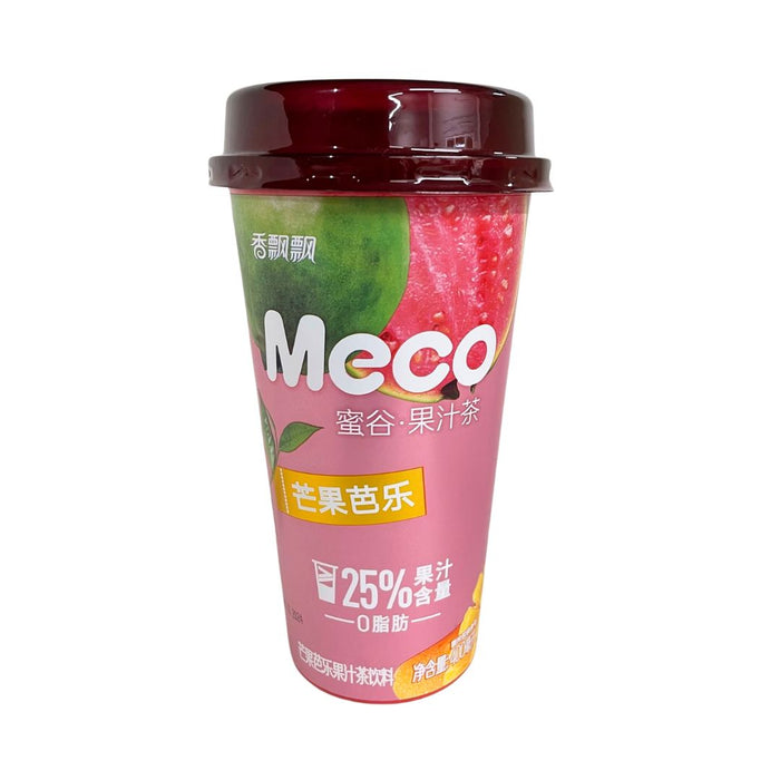 XIANG PIAO PIAO MECO MANGO GUAVA FRUIT TEA 400ML 香飄飄蜜谷 芒果芭樂果汁茶