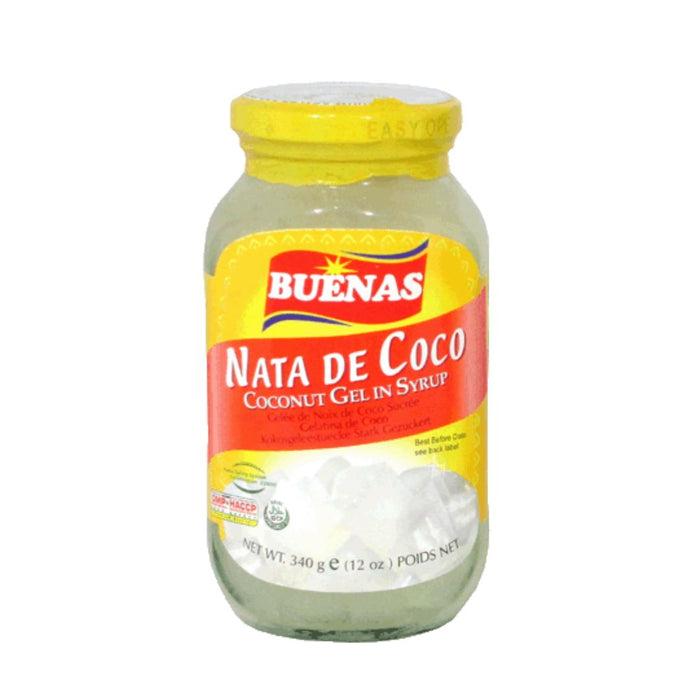 BUENAS 糖漿白椰子凝膠 340G 糖水椰果 (白色)