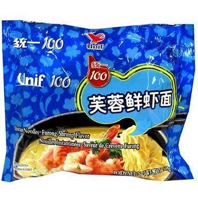 UNIF FURONG SHRIMP FLAVOUR NOODLE 统一100芙蓉鲜虾面