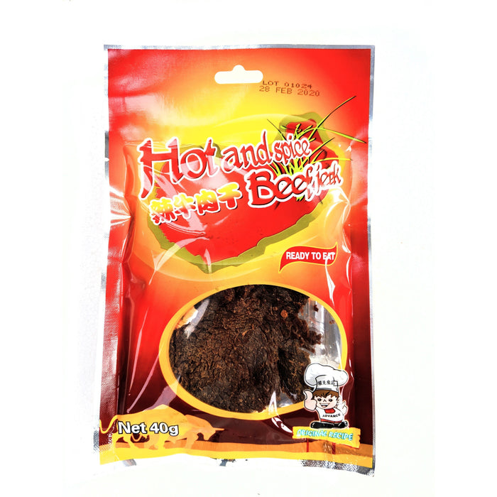 ADVANCE HOT &amp; SPICY BEEF JERKY 40G 辣牛肉乾