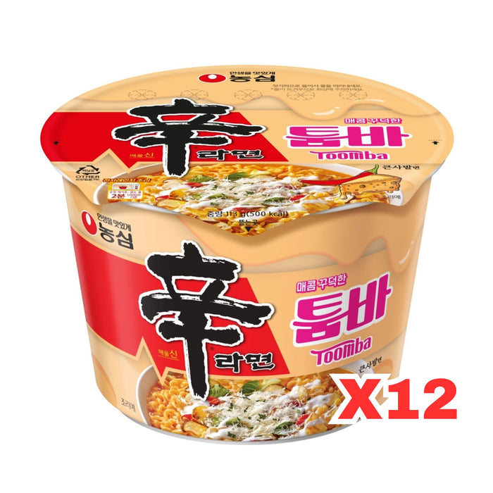 NONGSHIM TOOMBA SHIN RAMYUN NOODLE BOWL 113G, CASE OF 12