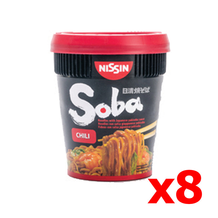 NISSIN SOBA CHILLI NOODLE CUP, Case of 8