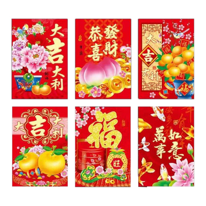 30K RED PAPER ENVELOPES 6 PCS