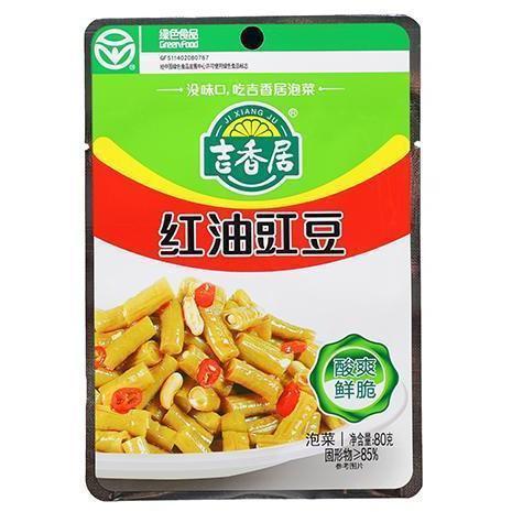 JI XIANG JU 涼油榨菜 80G 吉香居紅油豌豆