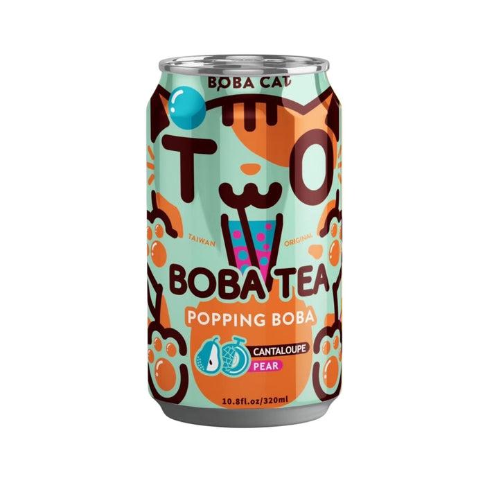 BOBA CAT CANTALOUPE & PEAR BUBBLE TEA 315ML