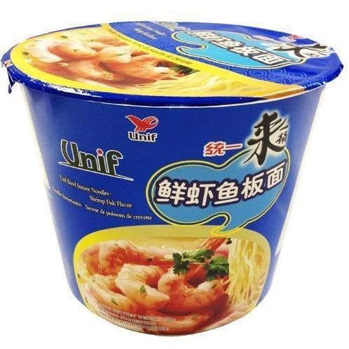 UNIF SHRIMP FISH FLAVOR NOODLE BOWL 統一桶裝鮮蝦魚板面