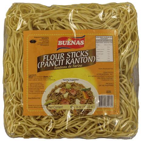 BUENAS FLOUR STICKS PANCIT CANTON 454G 防疫面