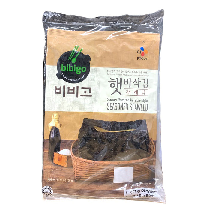 CJ SAVORY ROASTED KOREAN STYLE SEASONED LAVER - 20G X4