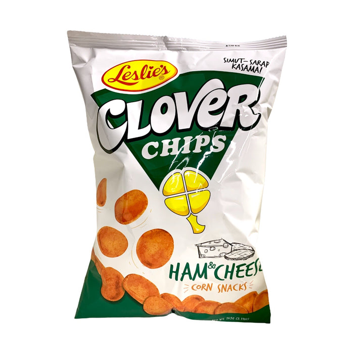 LESLIE’S CLOVER CHIPS HAM & CHEESE FLAVOUR 145G