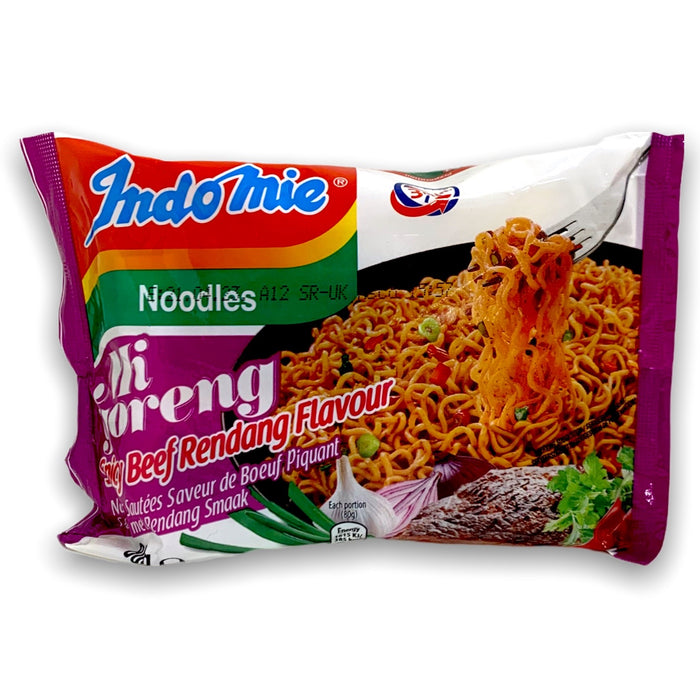 INDOMIE GORENG SPICY BEEF RENDANG FLAVOR 80G 营多捞面-辣牛肉味