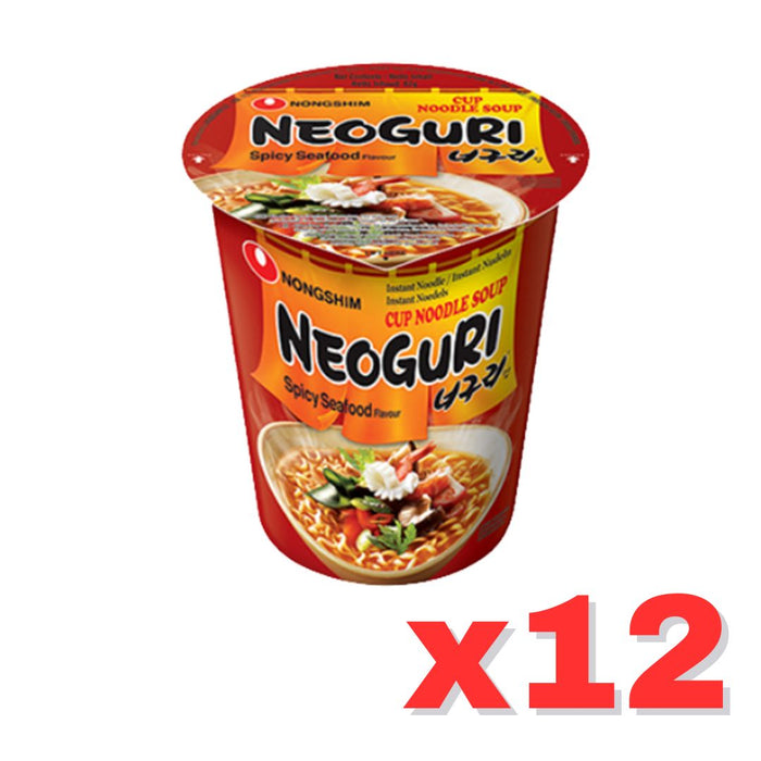 NONGSHIM NEOGURI SPICY SEAFOOD FLAVOUR CUP, Case of 12