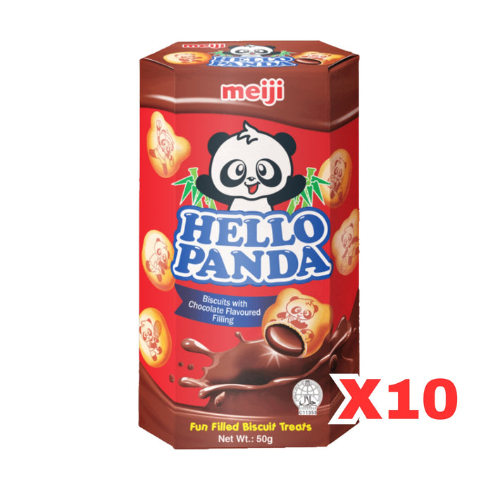 明治 HELLO 熊猫巧克力饼干，10 盒装