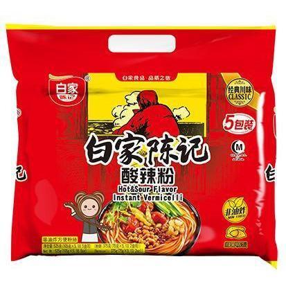 BAIJIA HOT & SOUR FLAVOUR POTATO VERMICELLI 5 PACK 白家5袋裝紅薯粉絲-酸辣