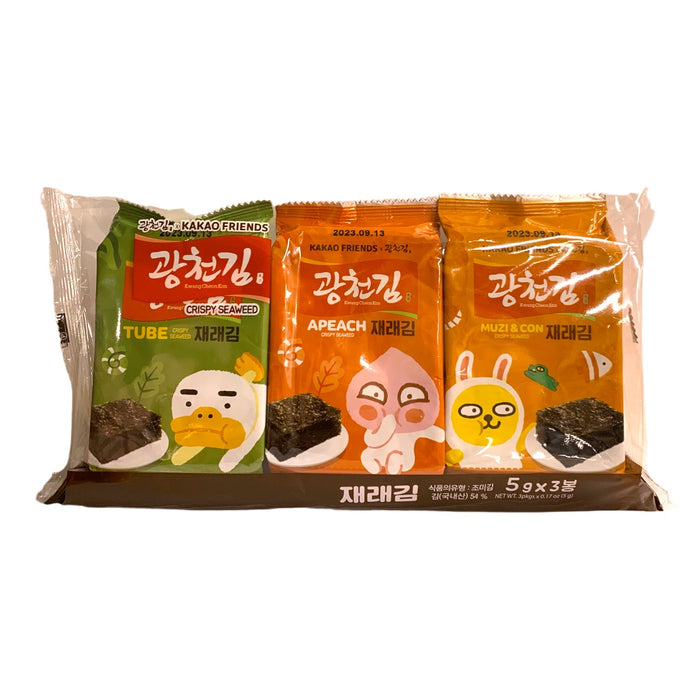 KAKAO FRIENDS KWANGCHEON DOSIRAK SEAWEED 5G X 3