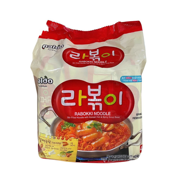 PALDO HOT & SPICY RABOKKI NOODLE, Pack of 4