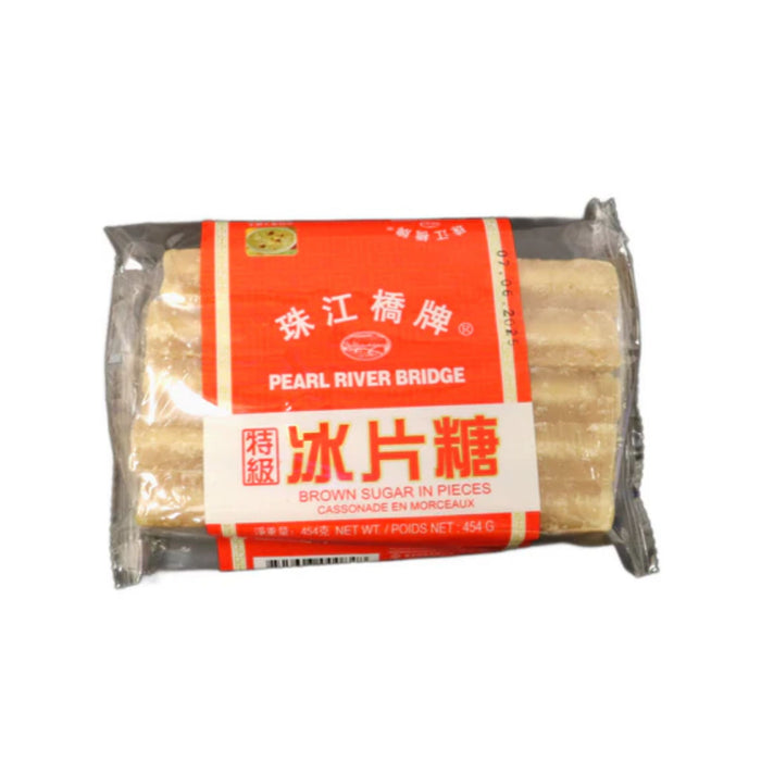 PEARL RIVER BRIDGE BROWN SUGAR IN PIECES 454G 珠江橋冰片糖