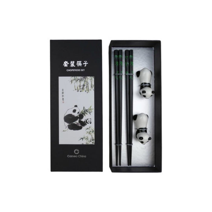 浮雕熊猫筷子 2 件套 礼盒