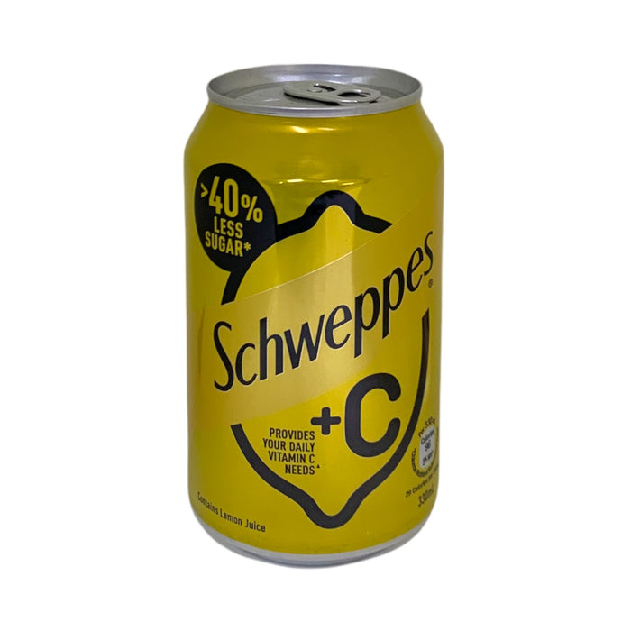 SHWEPPES +C LEMON FLAVOURED SODA CAN 330ML 玉泉+C檸檬味-罐裝