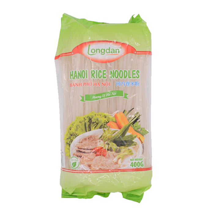 LONGDAN HANOI RICE NOODLE STRAIGHT - 400G 河內卷米粉