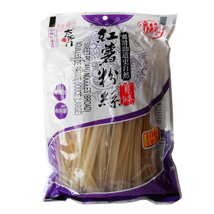 TAIYANGMEN BROAD SWEET POTATO NOODLE 500G 太阳门 100% 红薯粉丝 (寬條)